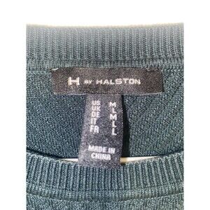 H By Halston Ladies Ribbed Sweater Dark Green Medium Excellent Pre Owned Cond.